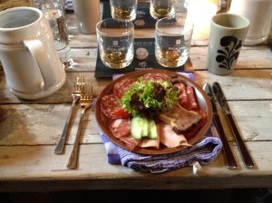 Thor introductie: voorgerecht met glas Highland Park 12yo en 18yo