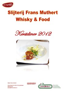 Slijterij Frans Muthert Whisky & Food Kerstdiner 2012