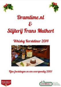 Dramtime whisky kerstdiner 2014
