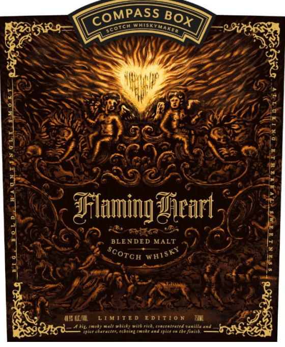 Compass Box Flaming Heart 2018 front label